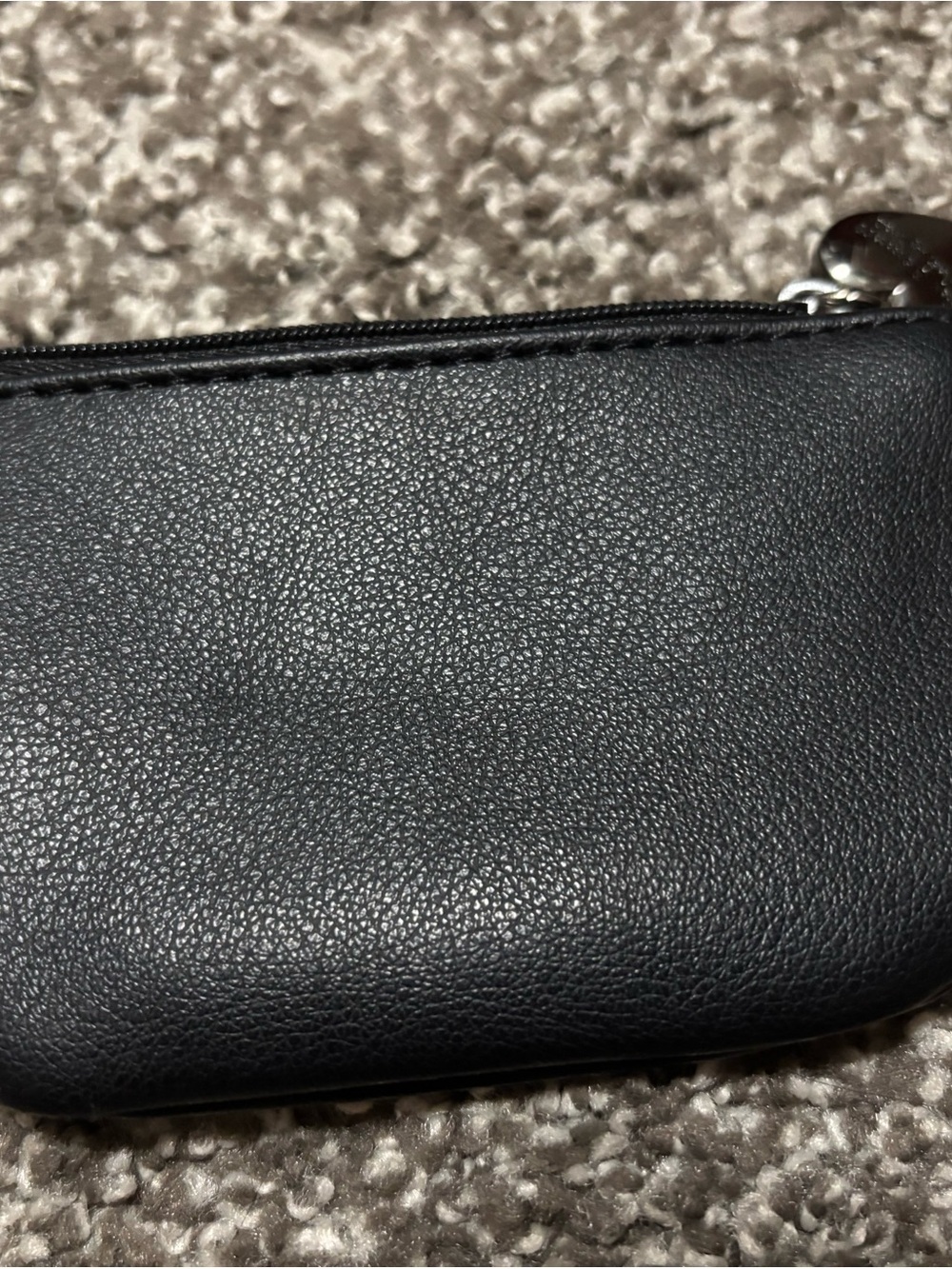 Juicy Couture Black Leather Zip coin Pouch